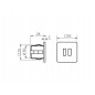 EVO Incarcator USB, aluminiu, 12VDC/5VDC/max 2x1 A